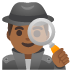 man detective, medium-dark skin tone